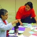 SDEA Members on Horton’s site organizing team (Yoli Banda and Rachel Stillwell) create space for their co-workers to add the “full plate.”