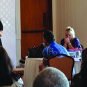 Fall Leadership 5 Labor Council Secretary-Treasurer Lorena Gonzalez motivates ARs, CRs and Site Organizers after a day of training.