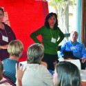 Fall Leadership4 SDEA Board Member Erin Andreasen Kole and SDEA President Camille Zombro facilitate a brainstorming session.
